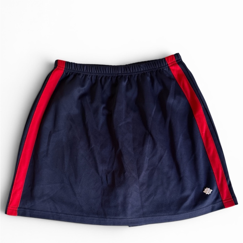 Navy and Red Athletic Tennis Skirt Skort Vintage y2k Athletic Athleisure Small